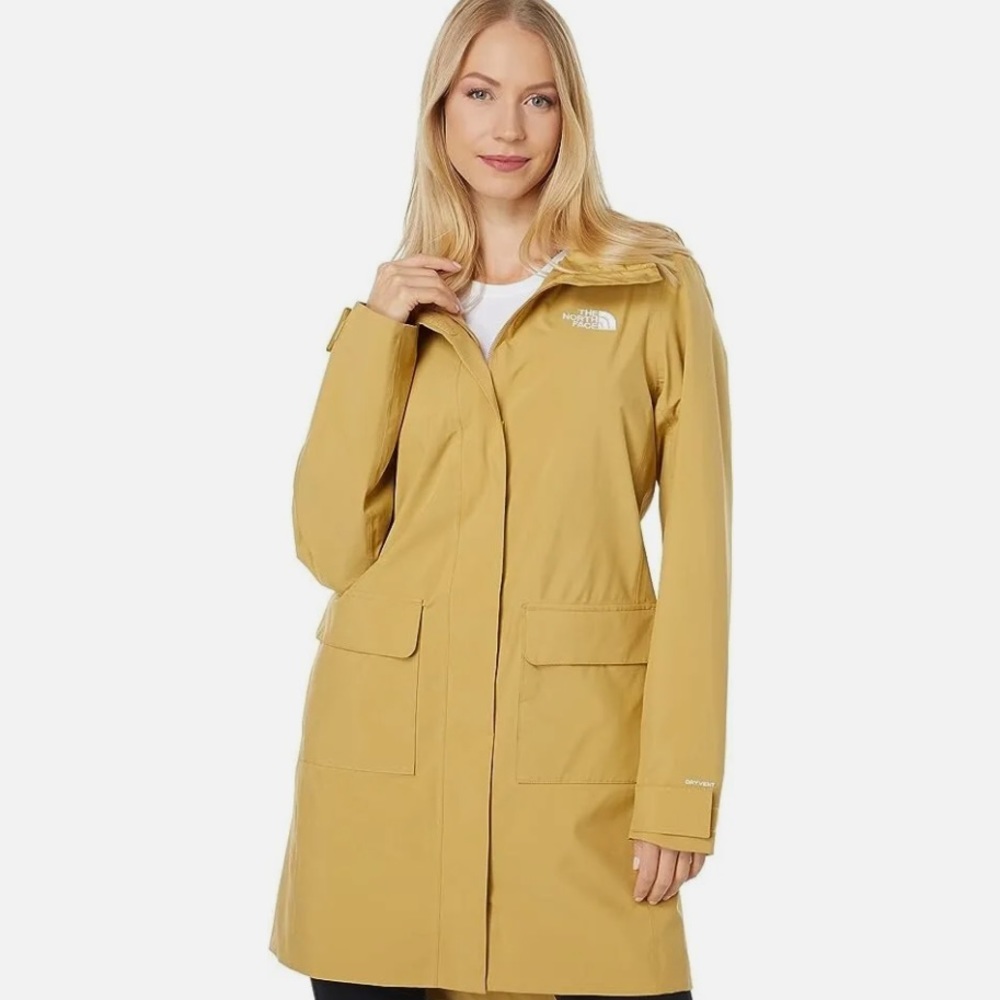 The North Face Women's Long Utility Jacket in Mustard Yellow